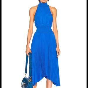 A.L.C Renzo Pleated Halter Midi Dress